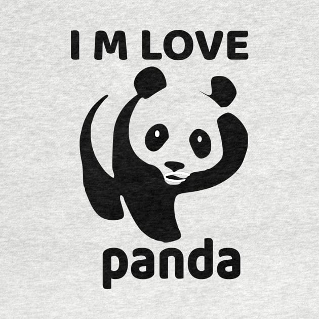 T-Shirt I M LOVE PANDA by rami99